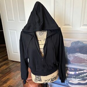 Abound Black Zip-Up Hoodie Jacket